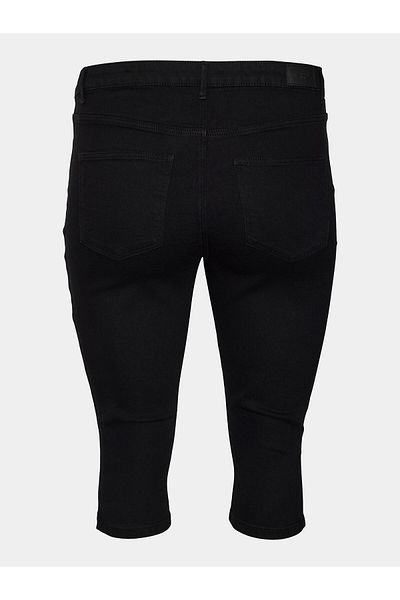 Veromoda Curve Vero Moda Curve Pantaloni Capri pentru femei 10303171 Negri
