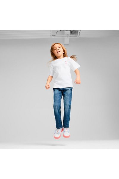 Puma Puma Puma X Hk&Fr Graphic Female Child White Round Neck T-Shirt