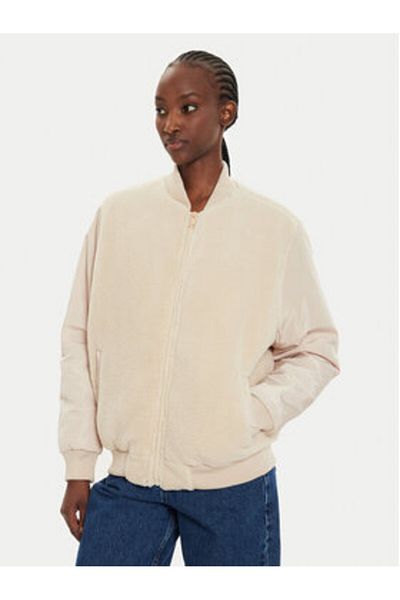 Brave Soul Women's Bomber Jacket LJK-BRAZILBORGS Gray