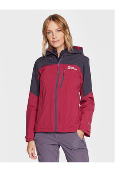 Jack Wolfskin Womens Softshell Jacket 1113972 Burgundy