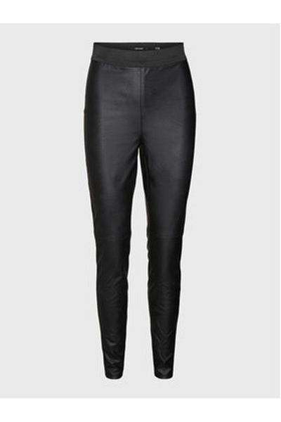 Vero Moda Pantaloni din piele ecologică pentru femei 10270787 Negru