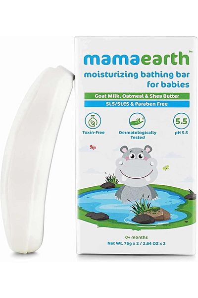 Mamaearth Moisturizing Bathing Bar for Babies 75gX2
