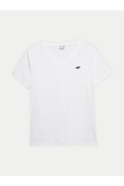 4F Tricou damă 4FWSS24TTSHF1162 Alb