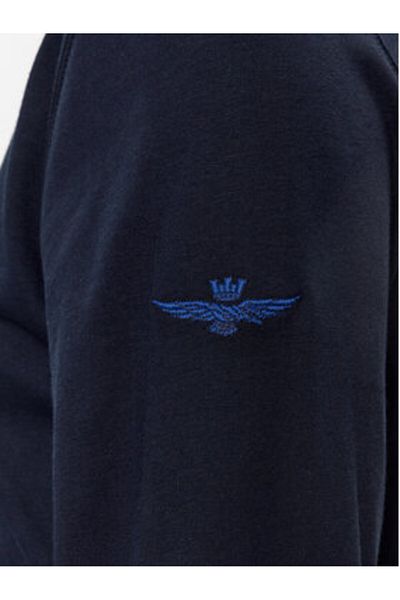 Aeronautica Militare Tricou bărbătesc cu mânecă lungă 232TS2132J609 bleumarin