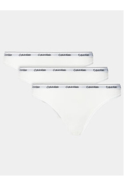 Calvin Klein Set de 3 perechi de chiloți clasici Calvin Klein Underwear pentru femei 000QD5207E Alb