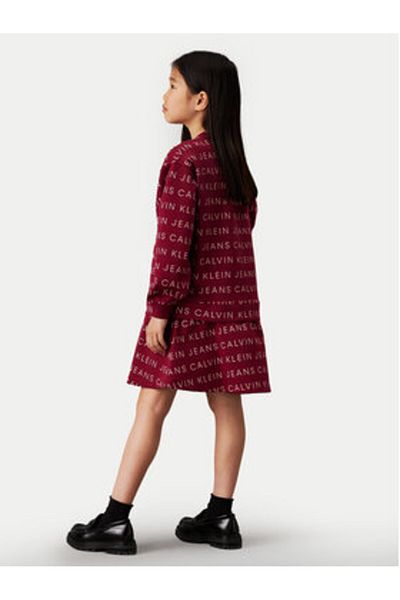 Calvin Klein Jeans Girl Knitted Dress IG0IG02665 Burgundy