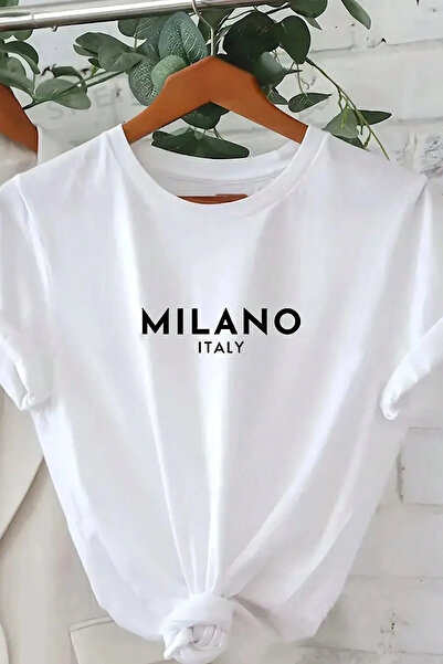 Cool mans Μπλουζάκι Oversize Oversize Milano με στάμπα από βαμβακερό λαιμόκοψη
