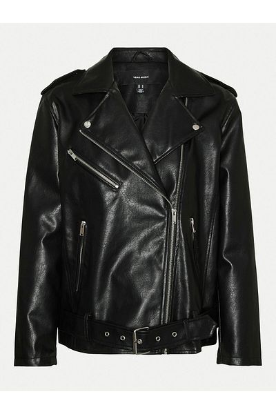 Vero Moda vero moda Jachetă din piele ecologică pentru femei 10311337 Negru