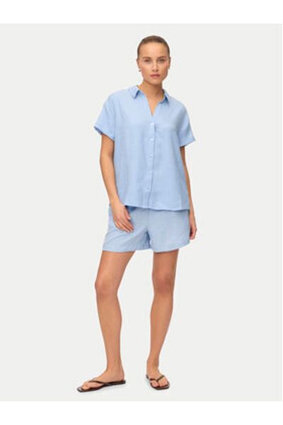 Vero Moda Pantaloni scurți din material pentru femei 10325868 albaștri