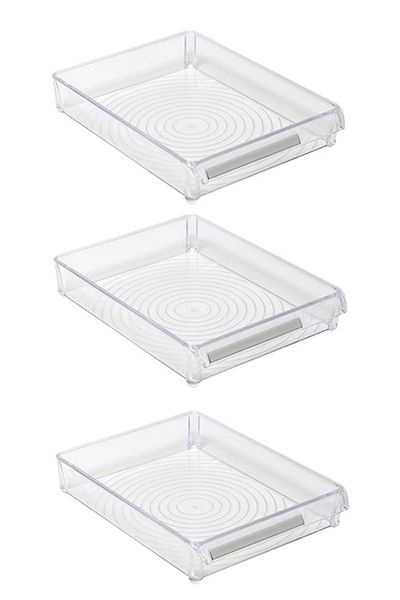 Prima Nova Transparent Refrigerator Cabinet Organizer - 205*280*50 Mm, 3-Piece Storage Container