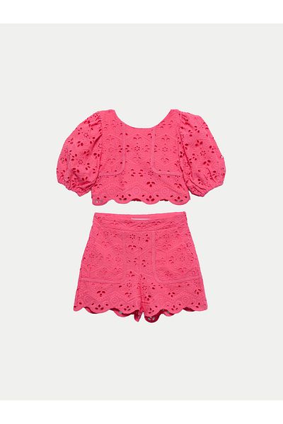 Abel & Lula abel lula Girl Set top and shorts 5231 Pink