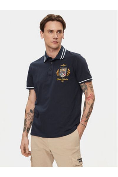 Aeronautica Militare Polo bărbătesc 241PO1764P199 Albastru marin
