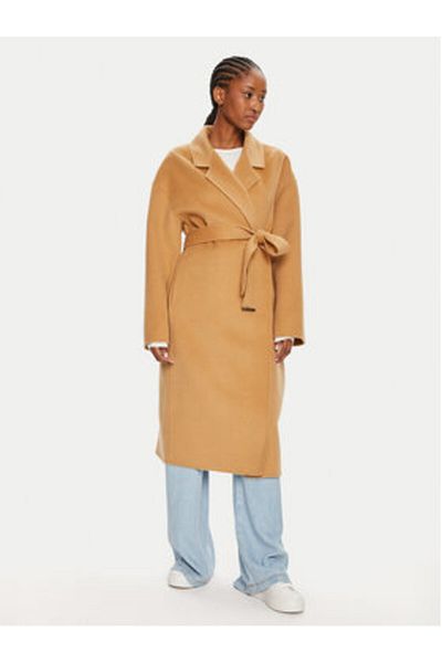 Calvin Klein Palton de lână pentru femei K20K207089 bej