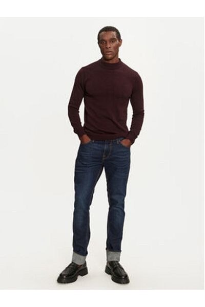 Brave Soul Men's Sweater MK-230TURTLE3 Burgundy
