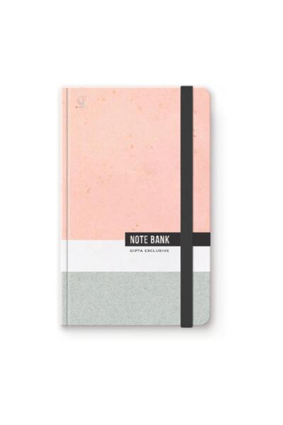 Gıpta Note Bank Hard Cover Stitched Elastic 13X21 96 Sheets Notepad Ruled (7351)