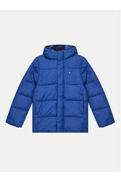 Calvin Klein Jeans Jachetă de iarnă pentru băieți IB0IB01276 albastră