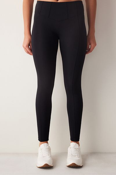 Penti Korsett mit hoher Taille – schwarze knöchellange Leggings