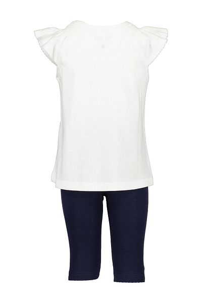 Blue Seven Girl Set blouse and leggings 726019 X White, Navy blue
