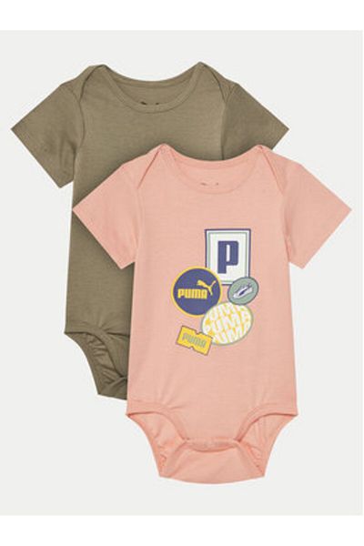 Puma Girl Set of 2 pairs of baby bodysuits 686290 Pink, Green