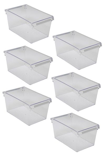 Prima Nova Refrigerator Organizer In-Cabinet Organizer Storage Container 310*180*150 mm Transparent Set of 6