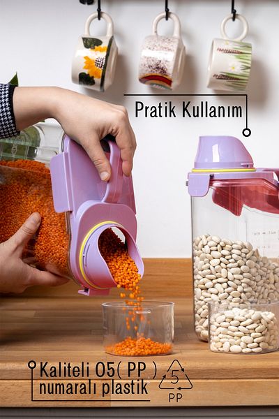 Espas Home Sealed Leakproof Food Storage Container / 1100 ml / Pink - Single