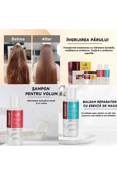 Karseell Travel Set Karseell Maca Essence Hair Repair – Shampoo, Conditioner, and Collagen Mask