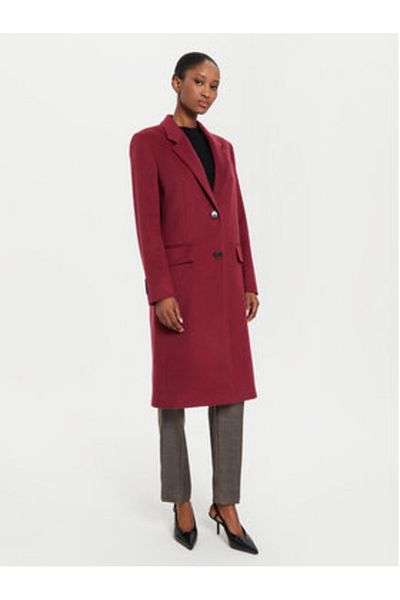 BOSS Women Wool Coat 50501019 Burgundy