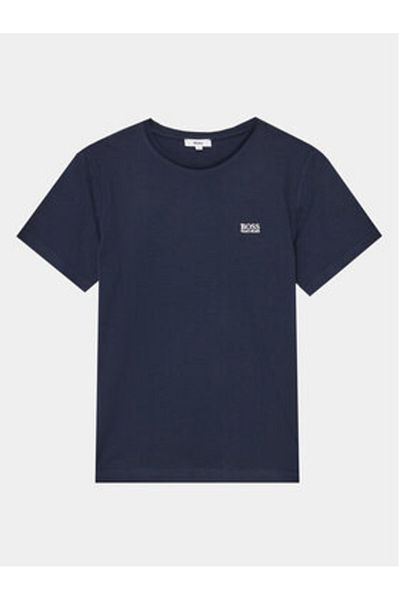 BOSS Tricou băieți J25P14 bleumarin