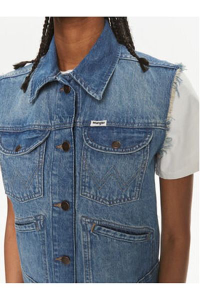 WRANGLER Vestă de damă 112350356 albastră