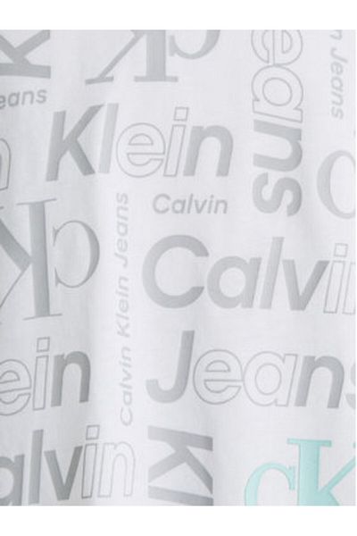 Calvin Klein Jeans Tricou băieți IB0IB02106 Alb