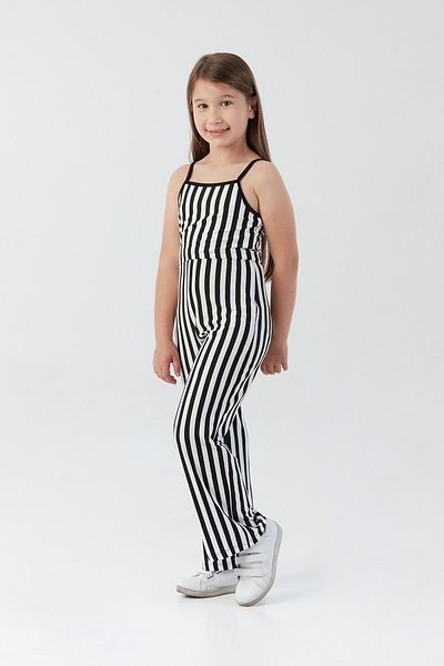 Fulla Moda Striped Crop Girl's Suit