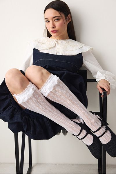Penti Weiße Hosensocken mit süßem Herz-Motiv