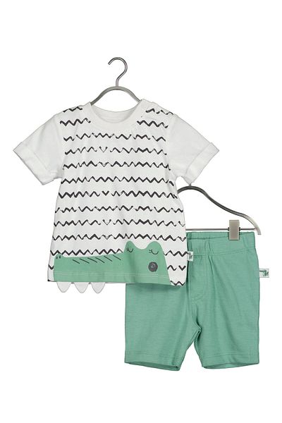 Blue Seven Boy T-shirt and shorts set 422189 X White, Green