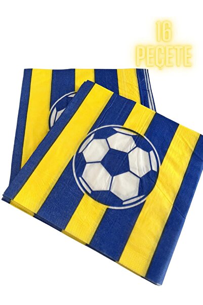 partyrüyası Yellow Navy Blue Mug Themed Birthday Set for 16 People