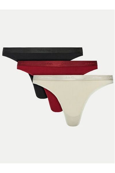 Calvin Klein Set de 3 perechi de chiloți Calvin Klein pentru femei, tanga 000QD5244E Colorați