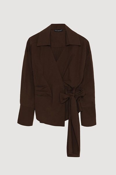 Quzu Blouse with Tie Front Detail