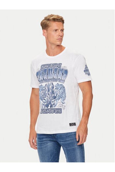 Brave Soul Tricou bărbătesc MTS-149SKEN alb
