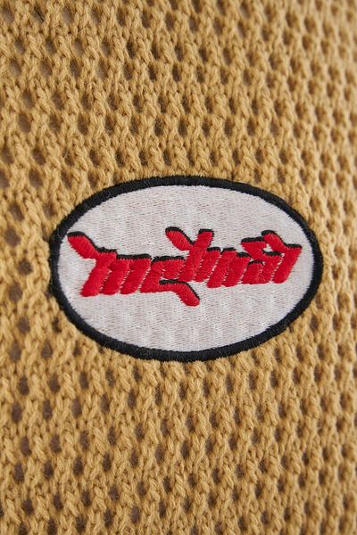Machinist Mchnst Knit Y2K Embroidery Detailed Tee Soft Beige