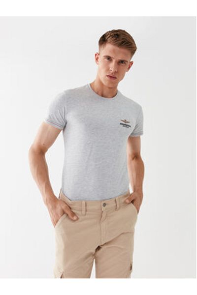 Aeronautica Militare Tricou bărbătesc AM1UTI003 gri