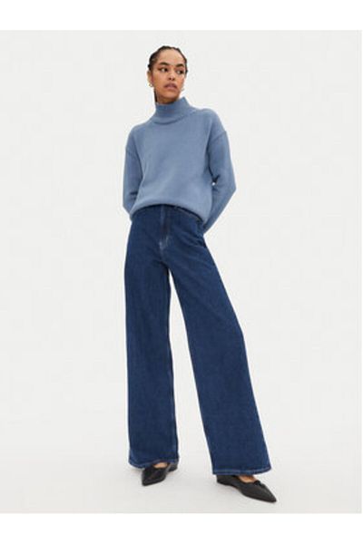 Calvin Klein Pulover cu guler înalt pentru femei K20K207437 albastru