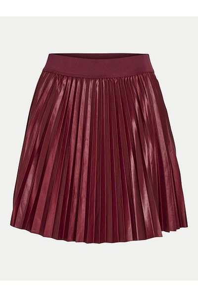 VILA Women's Pleated Skirt 14106310 Red