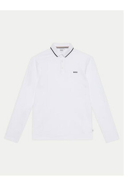 BOSS Polo pentru băieți J51171 Alb