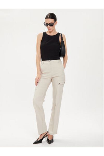 Morgan Pantaloni din material textil pentru femei 241-PAZZA.F bej