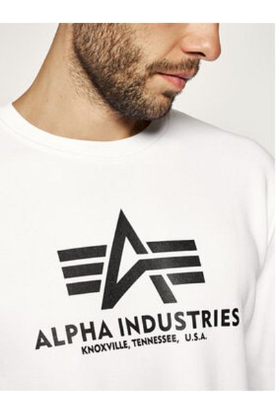 Alpha Industries Hanorac bărbătesc 178302 Alb