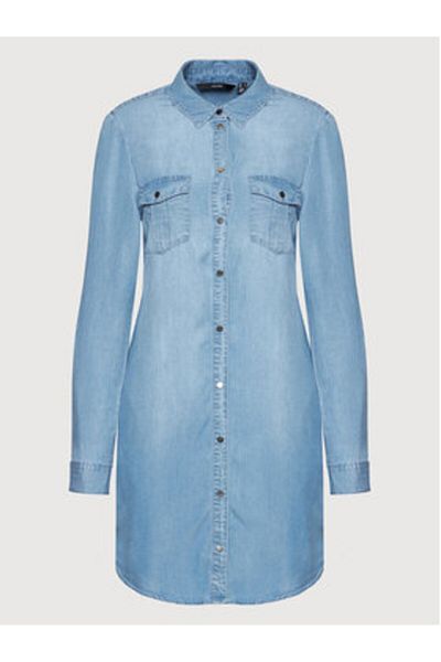 Vero Moda vero moda Rochie din denim pentru femei 10184172 Albastră