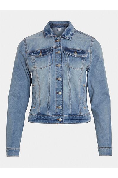 VILA Jachetă din denim pentru femei vila 14088911 albastră