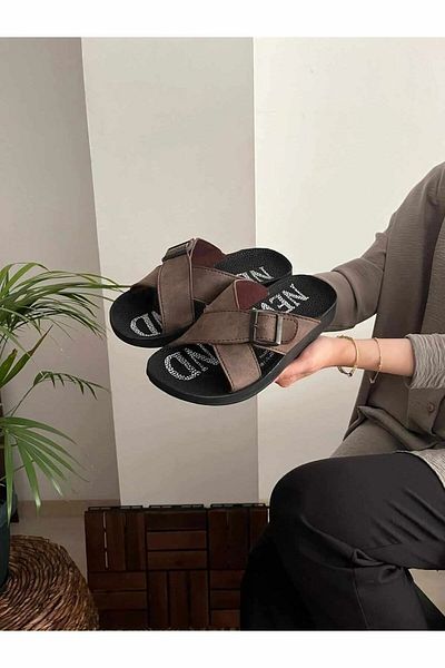 Behtah Kundura Μεγάλου μεγέθους Battal Comfort Καθημερινές Ανατομικές Σολές Μητέρες και Παντόφλες Εξωτερικού χώρου