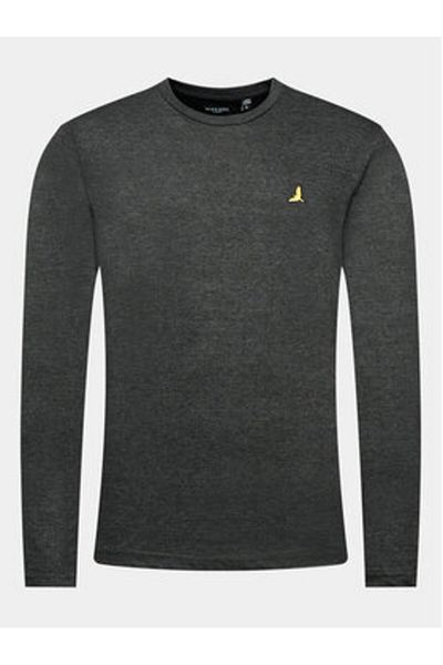 Brave Soul Tricou bărbătesc cu mânecă lungă MLT-69FRANZD Gri