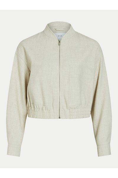 VILA Women's Bomber Jacket 14104864 Beige