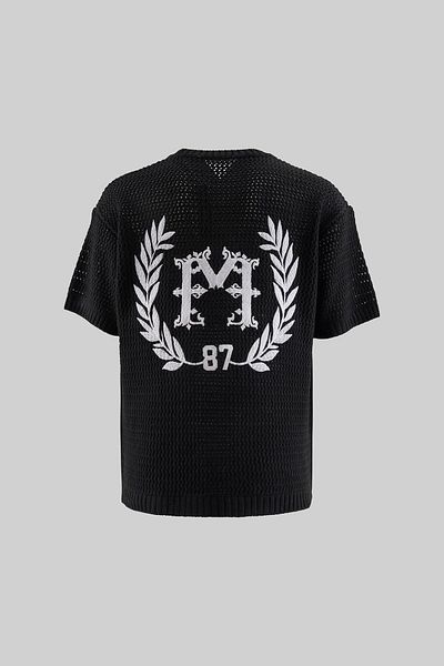 Machinist Mchnst Knit College Style Tee Black